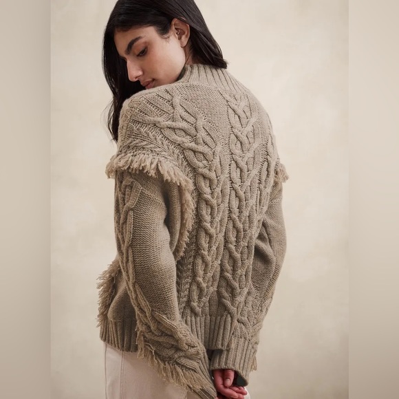 NWT BANANA REPUBLIC CHUBUT WOOL-CASHMERE SWEATER - Picture 3 of 4